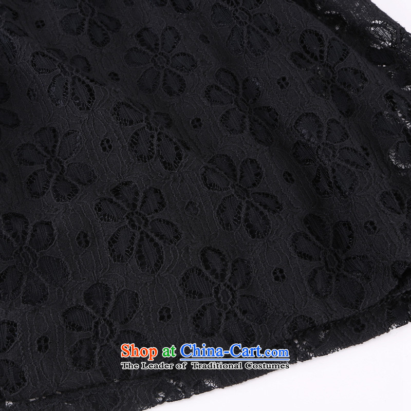 Luo Shani Flower Code women's dresses thick sister to increase girls' expertise for summer graphics, thin lace skirt 6218 Black XL, Shani Flower (D'oro) sogni shopping on the Internet has been pressed.