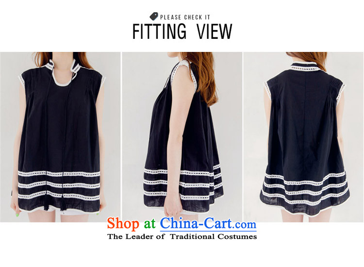 Mak, removals by sinks in the summer 2015 won bon bon skirt version of large numbers of ladies thick MM to loose video thin sleeveless shirts vest cotton linen dresses 5 dark blue XXL picture, prices, brand platters! The elections are supplied in the national character of distribution, so action, buy now enjoy more preferential! As soon as possible.