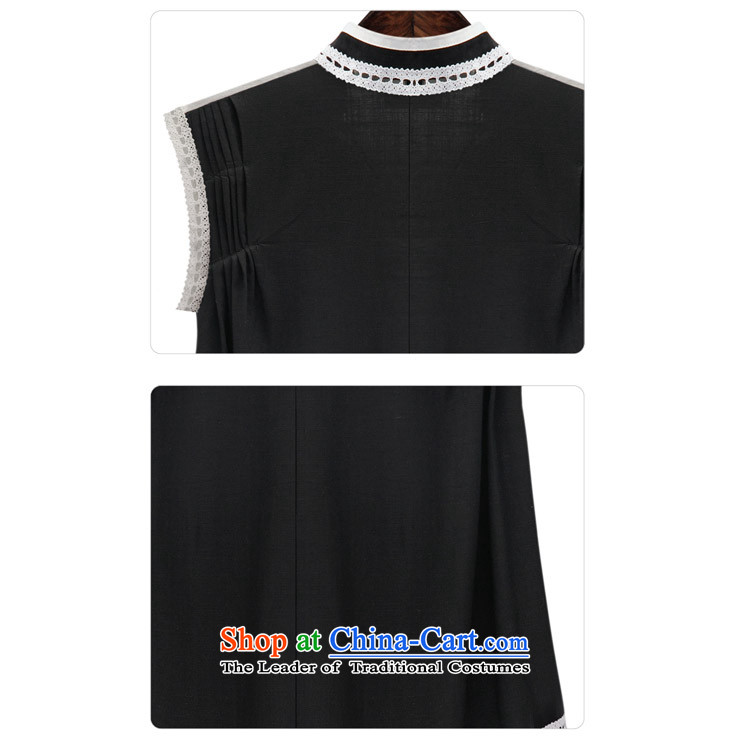 Mak, removals by sinks in the summer 2015 won bon bon skirt version of large numbers of ladies thick MM to loose video thin sleeveless shirts vest cotton linen dresses 5 dark blue XXL picture, prices, brand platters! The elections are supplied in the national character of distribution, so action, buy now enjoy more preferential! As soon as possible.