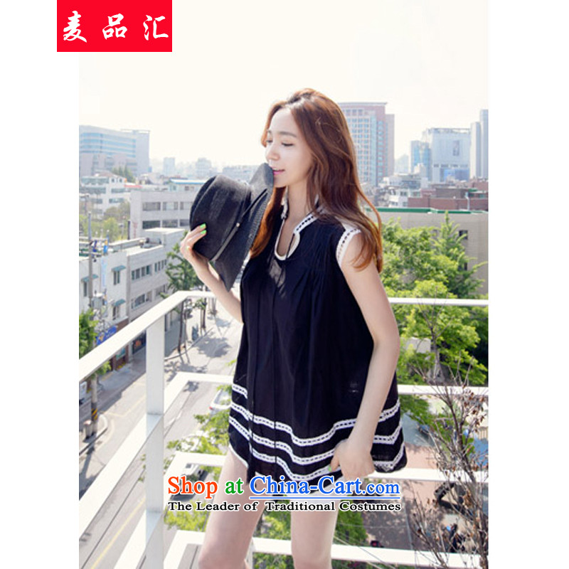Mak, removals by sinks in the summer 2015 won bon bon skirt version of large numbers of ladies thick MM to loose video thin sleeveless shirts vest cotton linen dresses 5 dark blue XXL, MAK products removals by sinks , , , shopping on the Internet