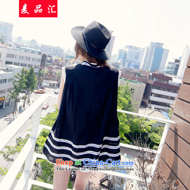 Mak, removals by sinks in the summer 2015 won bon bon skirt version of large numbers of ladies thick MM to loose video thin sleeveless shirts vest cotton linen dresses 5 dark blue XXL, MAK products removals by sinks , , , shopping on the Internet