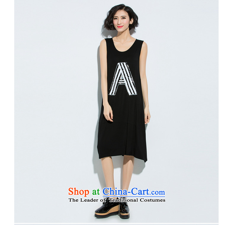 The Eternal-soo to xl women's dresses thick MM2015 summer new products were relaxd thick sister thick, thin graphics wild long skirt on chip dresses Black XL Photo, prices, brand platters! The elections are supplied in the national character of distribution, so action, buy now enjoy more preferential! As soon as possible.