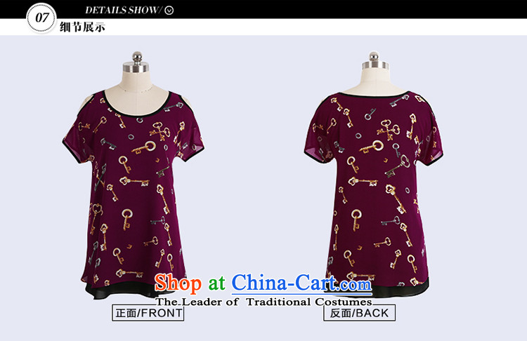 Of staff to increase the burden of 200 yards women thick mm summer Korean modern stamp short-sleeved T-shirt bare shoulders chiffon Netherlands 1371 wine red 3XL large pictures, about 160 price, brand platters! The elections are supplied in the national character of distribution, so action, buy now enjoy more preferential! As soon as possible.