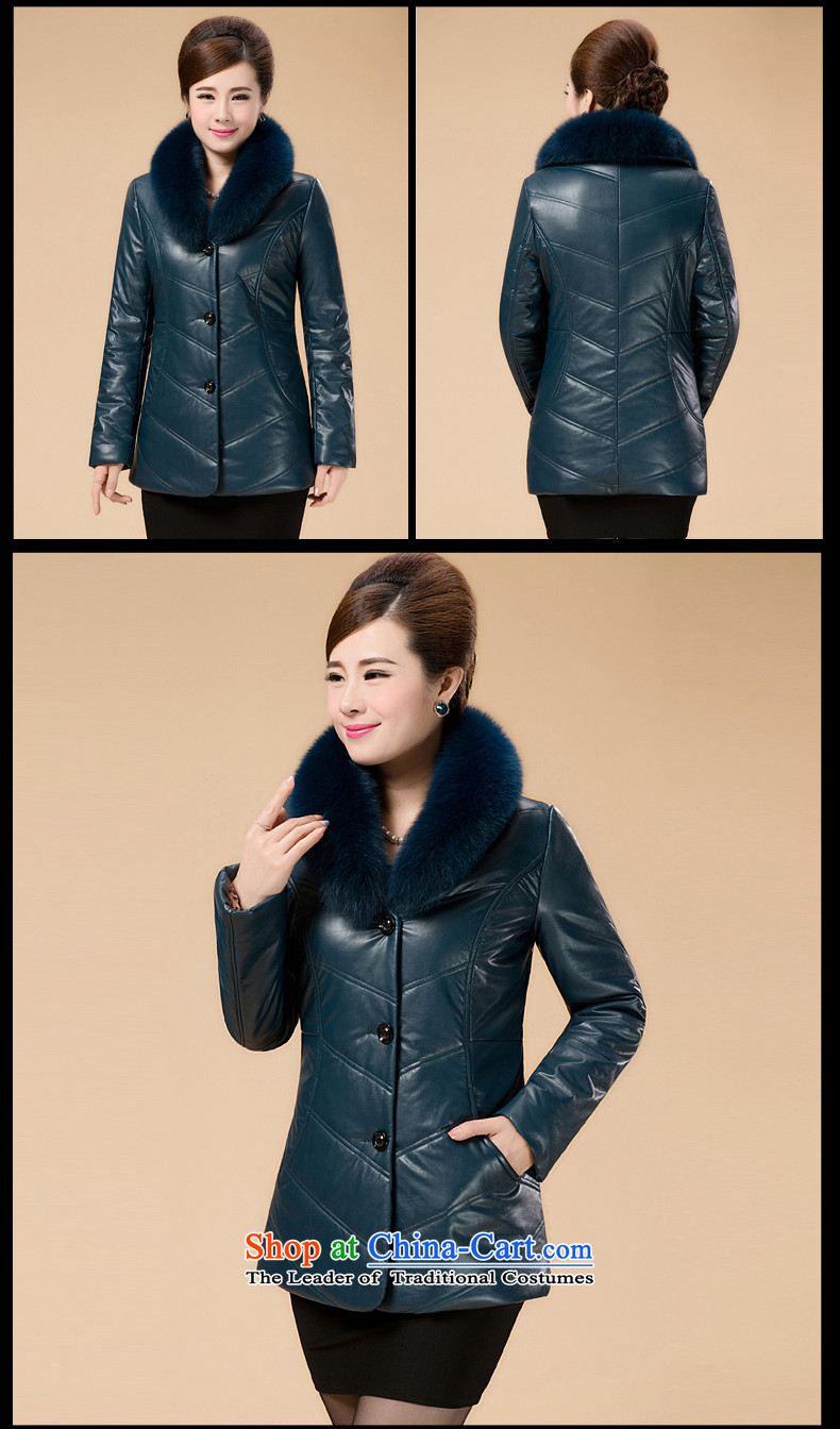 In the number of older women in Haining leather garments long xl fur coat middle-aged female loaded with alpaca wool mother coat cotton coat 8808 Blue 4XL Photo, prices, brand platters! The elections are supplied in the national character of distribution, so action, buy now enjoy more preferential! As soon as possible.