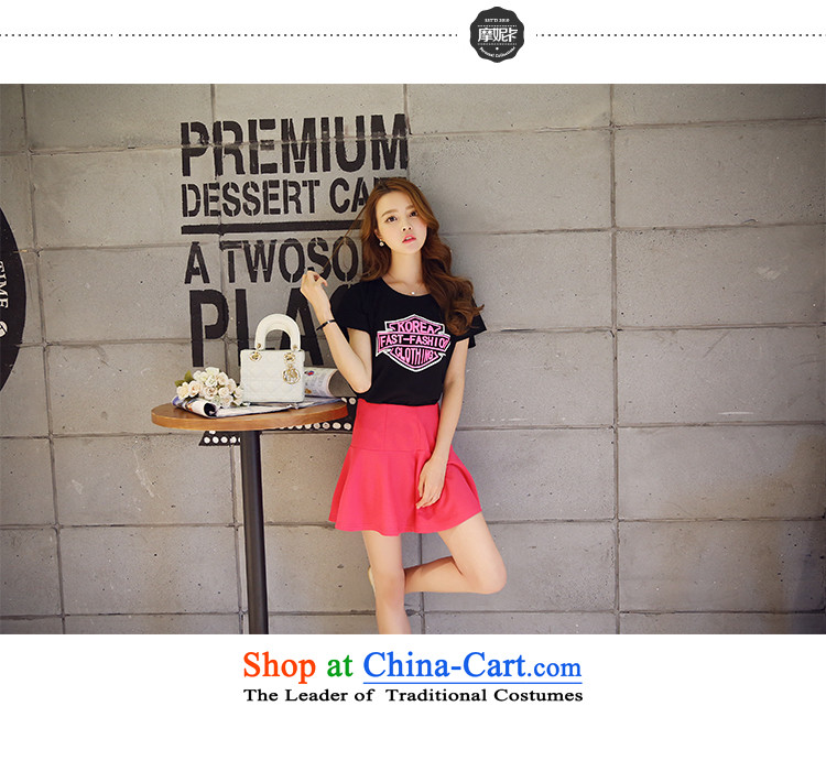 2015 new larger female thick mm summer Korean Version Stamp knocked color thin short-sleeved T-shirt + upper body skirt kit in the red kit XL Photo, prices, brand platters! The elections are supplied in the national character of distribution, so action, buy now enjoy more preferential! As soon as possible.