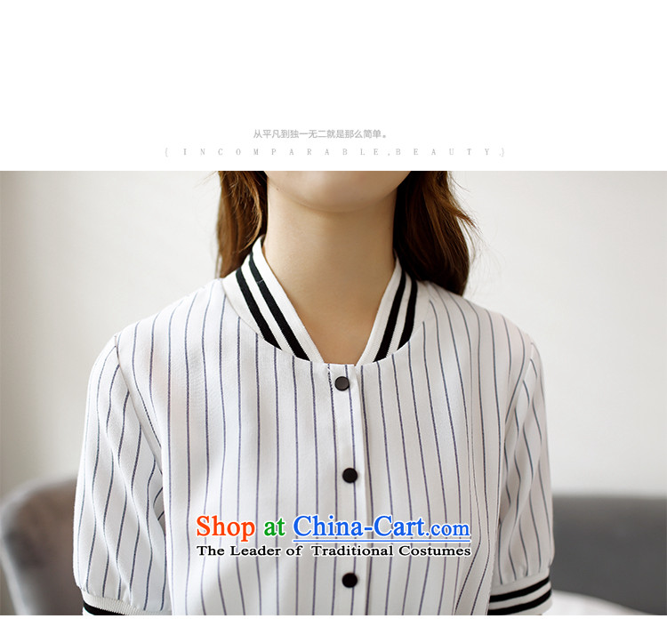 American Samoa Nika larger women 2015 Korean new summer) thick mm stripe movement video thin short-sleeved dresses streaks XL Photo, prices, brand platters! The elections are supplied in the national character of distribution, so action, buy now enjoy more preferential! As soon as possible.