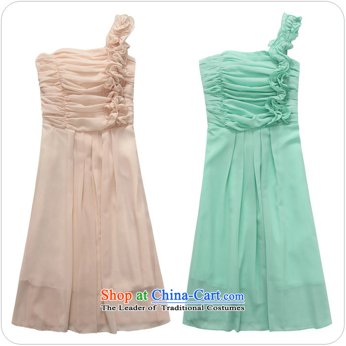 C.o.d. 2015 Summer new stylish atmosphere and sexy marriage quarter sister skirt fungus single shoulder foutune chiffon larger temperament dress dresses champagne color XL Photo, prices, brand platters! The elections are supplied in the national character of distribution, so action, buy now enjoy more preferential! As soon as possible.