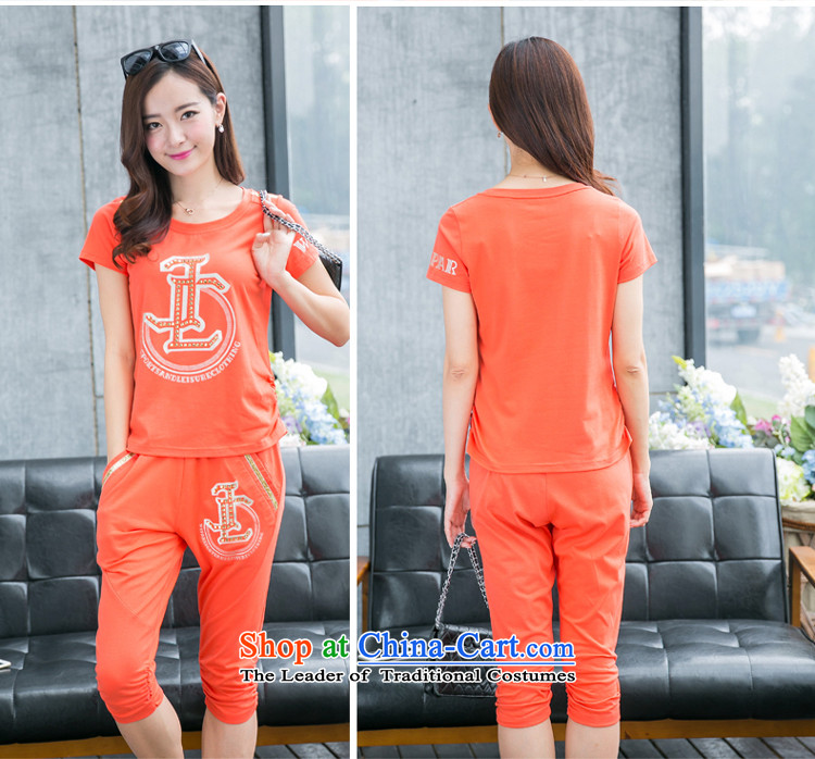 The Doi larger female kit fat mm Summer 2015 new Korean version thin to thick sister xlarge sports and leisure suite 200 catties orange L recommendations 100-120) pictures, price catty, brand platters! The elections are supplied in the national character of distribution, so action, buy now enjoy more preferential! As soon as possible.