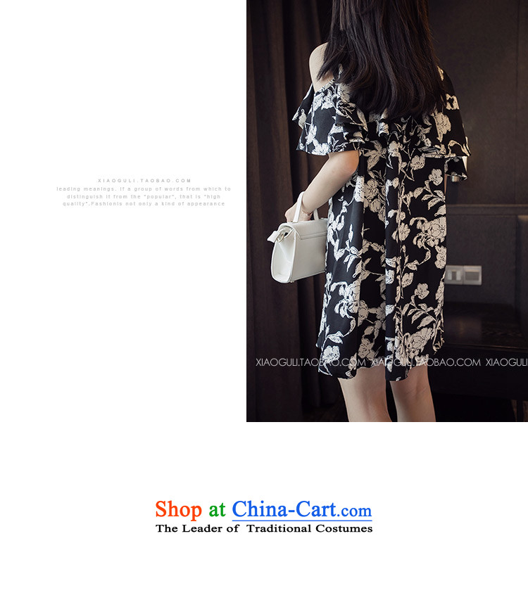 Ms 2015 sub-new to increase women's code version korea long bare shoulders suits skirts thick mm summer cotton linen degreee streaks saika short-sleeved dresses flowers XL Photo, prices, brand platters! The elections are supplied in the national character of distribution, so action, buy now enjoy more preferential! As soon as possible.