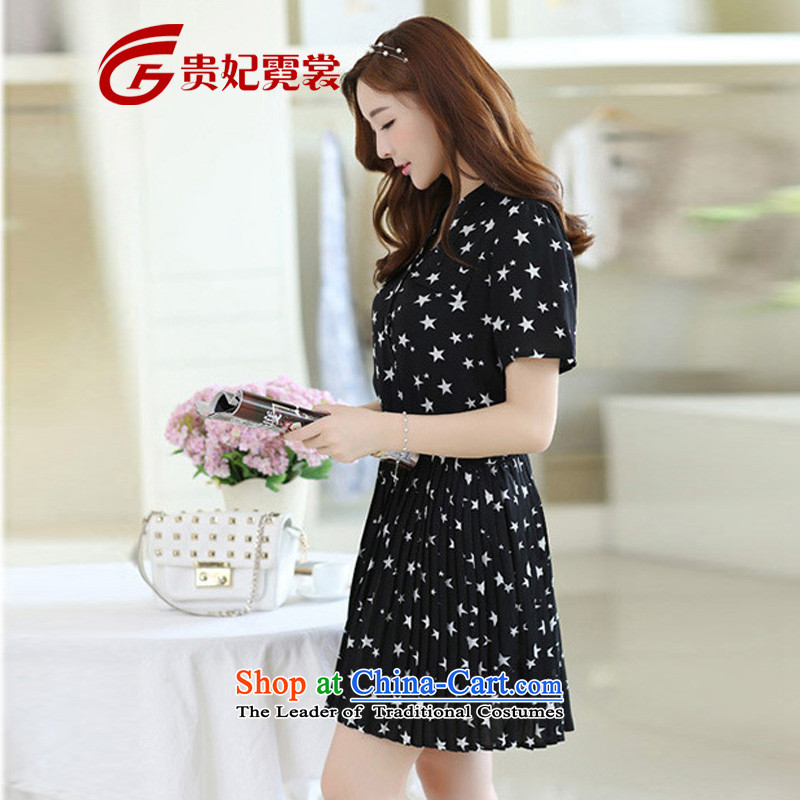 Tysan thick MM2015 Gwi-summer extra female graphics thin dresses XL Korean stars fold folds small short-sleeved dresses 1690 small planets 3XL recommendations 160-180, Queen sleeper sofa Tysan shopping on the Internet has been pressed.