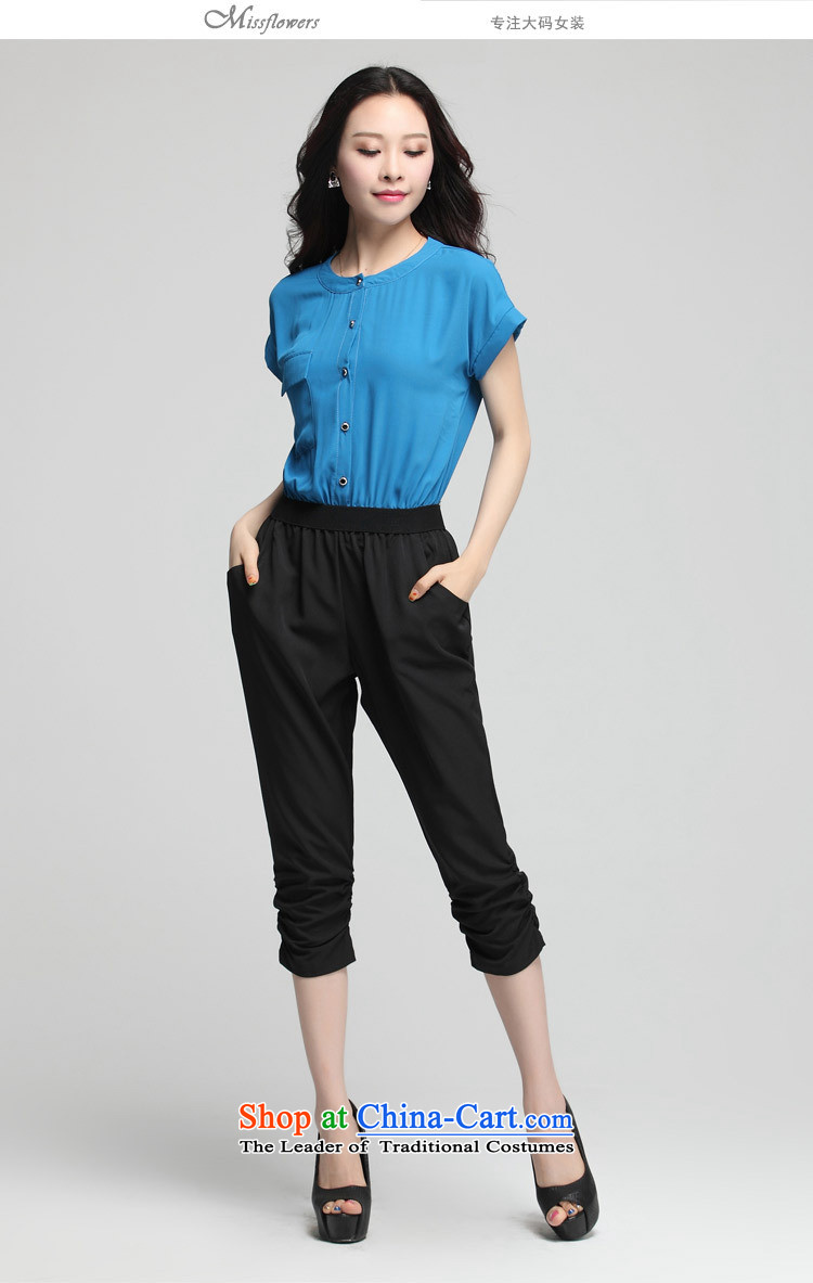 Coveted xl summer thick, Hin thin stylish ladies casual elastic waist short-sleeved 7-trousers 3756th light blue XXXL picture, prices, brand platters! The elections are supplied in the national character of distribution, so action, buy now enjoy more preferential! As soon as possible.