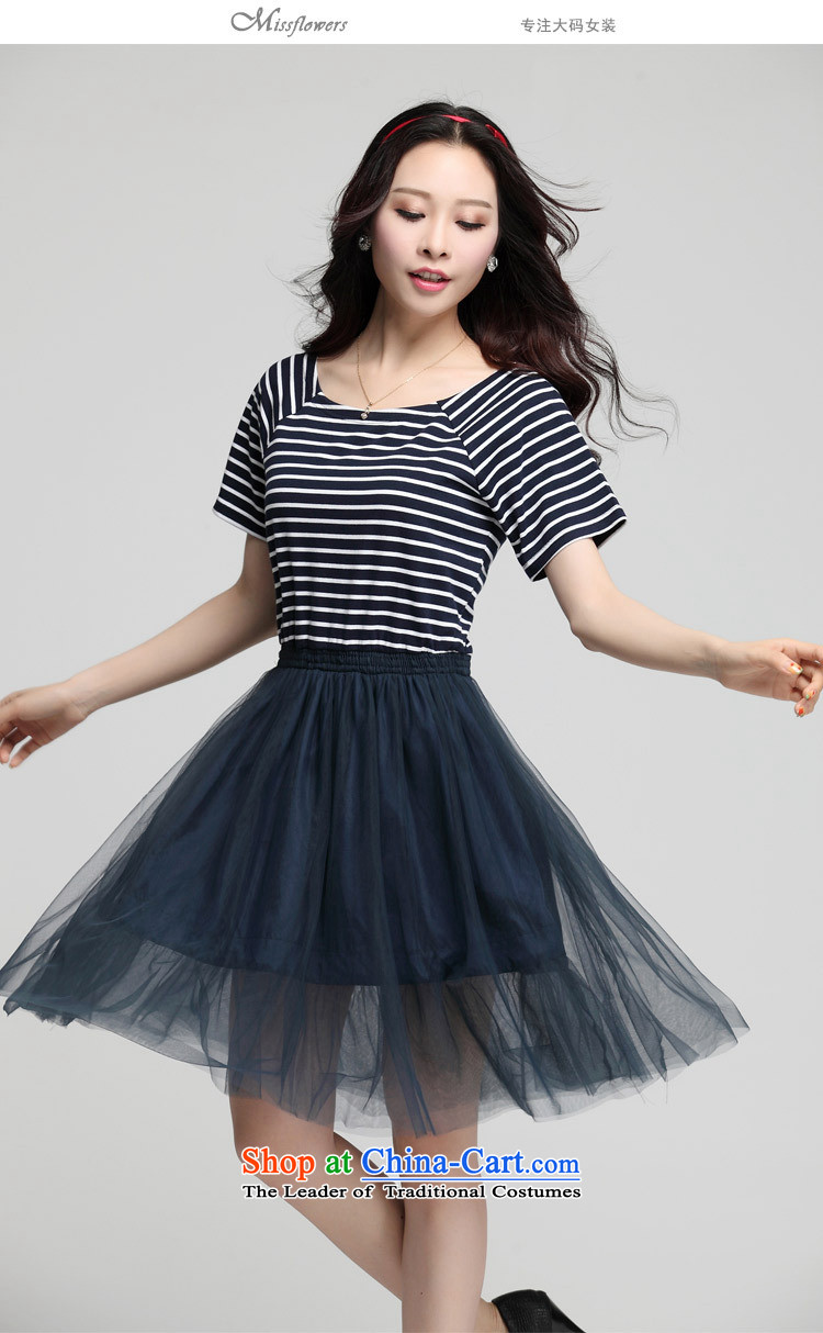 Coveted new summer xl women's sister party for thick banding stitching OSCE root yarn short-sleeved dresses XXXL 3755 Blue Photo, prices, brand platters! The elections are supplied in the national character of distribution, so action, buy now enjoy more preferential! As soon as possible.