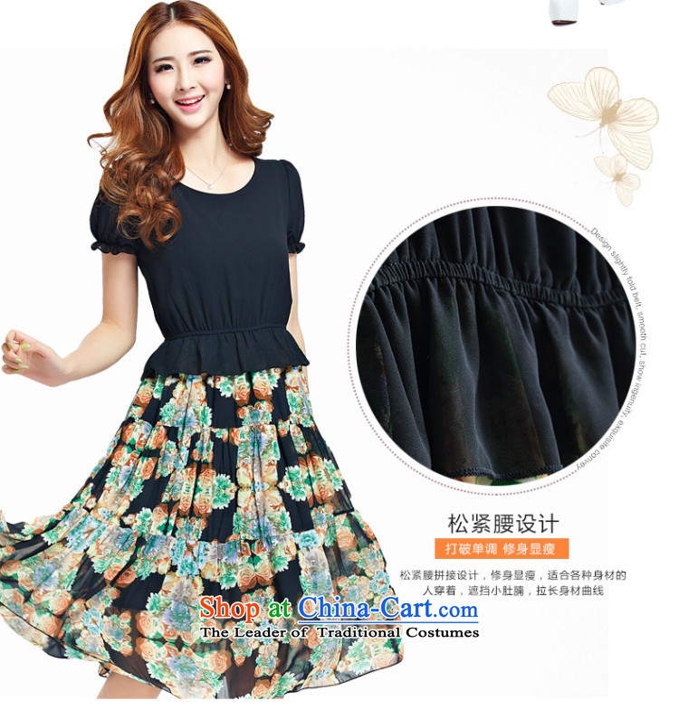 C.o.d. larger women 2015 Summer new Korean fashion woman thick MM Sau San video thin Bohemia in floral long chiffon dresses black 5XL picture, prices, brand platters! The elections are supplied in the national character of distribution, so action, buy now enjoy more preferential! As soon as possible.