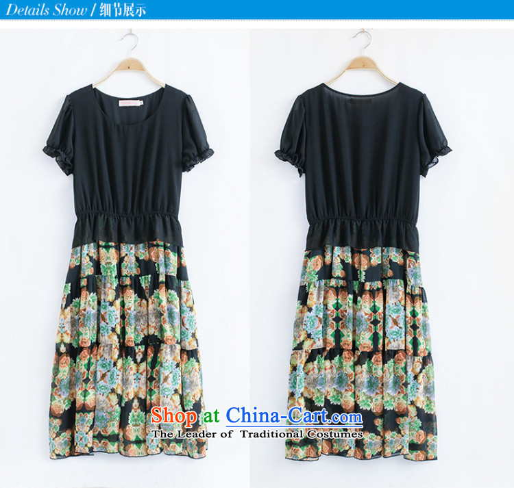 C.o.d. larger women 2015 Summer new Korean fashion woman thick MM Sau San video thin Bohemia in floral long chiffon dresses black 5XL picture, prices, brand platters! The elections are supplied in the national character of distribution, so action, buy now enjoy more preferential! As soon as possible.