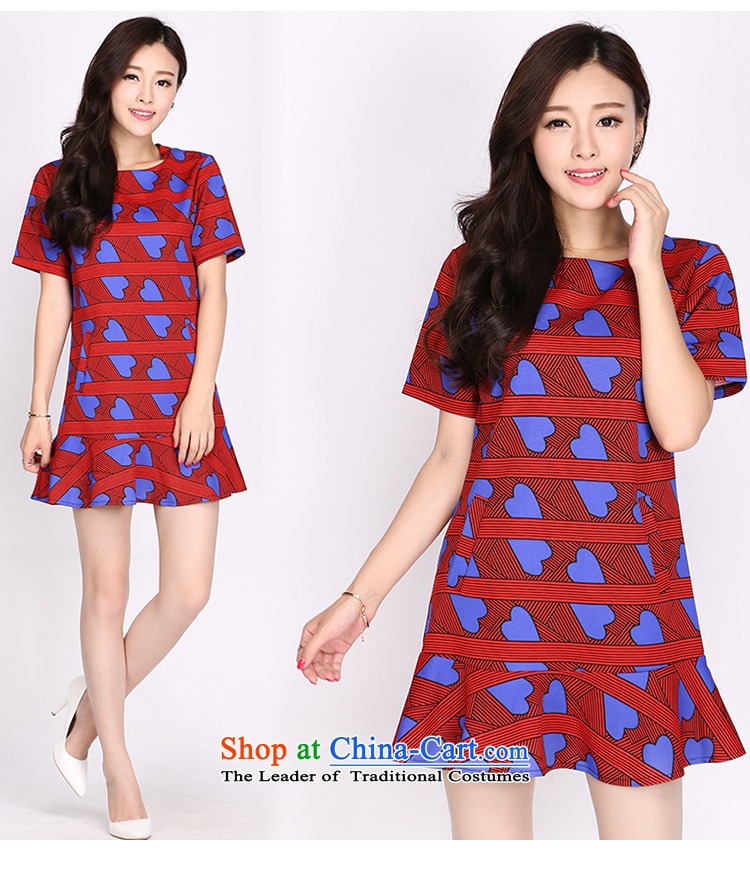 Shani Flower Lo 200 catties larger women's summer thick, thin, Hin xlarge thick sister dresses 2,223 Red 4XL Photo, prices, brand platters! The elections are supplied in the national character of distribution, so action, buy now enjoy more preferential! As soon as possible.
