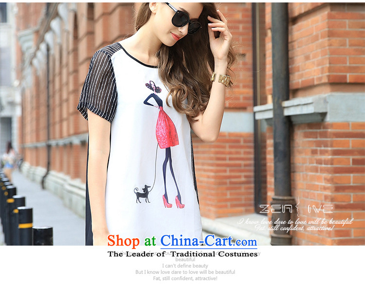 2015 European and American Women's large summer new thick mm xl dresses loose video thin short-sleeved black streaks 3XL SN-3688- stamp picture, prices, brand platters! The elections are supplied in the national character of distribution, so action, buy now enjoy more preferential! As soon as possible.