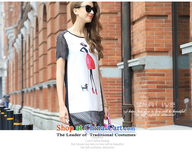 2015 European and American Women's large summer new thick mm xl dresses loose video thin short-sleeved black streaks 3XL SN-3688- stamp picture, prices, brand platters! The elections are supplied in the national character of distribution, so action, buy now enjoy more preferential! As soon as possible.
