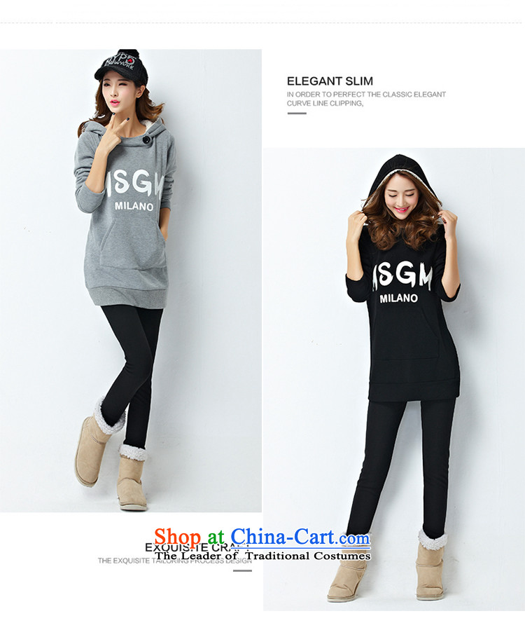 Rui Mei to 2015 to increase the number of women in autumn and winter sport and leisure new plus lint-free sweater Kit Letter stamp loose video two kits Y1340 thin black 3XL picture, prices, brand platters! The elections are supplied in the national character of distribution, so action, buy now enjoy more preferential! As soon as possible.