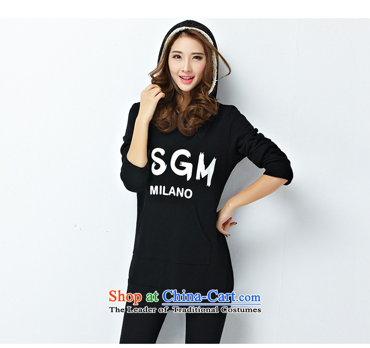 Rui Mei to 2015 to increase the number of women in autumn and winter sport and leisure new plus lint-free sweater Kit Letter stamp loose video two kits Y1340 thin black 3XL picture, prices, brand platters! The elections are supplied in the national character of distribution, so action, buy now enjoy more preferential! As soon as possible.