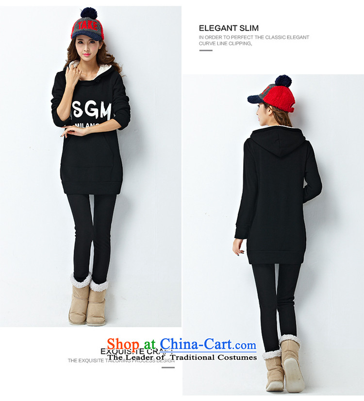 Rui Mei to 2015 to increase the number of women in autumn and winter sport and leisure new plus lint-free sweater Kit Letter stamp loose video two kits Y1340 thin black 3XL picture, prices, brand platters! The elections are supplied in the national character of distribution, so action, buy now enjoy more preferential! As soon as possible.