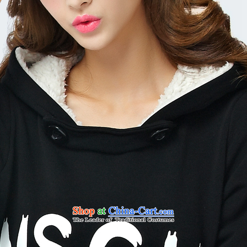 Rui Mei to 2015 to increase the number of women in autumn and winter sport and leisure new plus lint-free sweater Kit Letter stamp loose video two kits Y1340 thin black , US-3XL, RIUMILVE) , , , shopping on the Internet