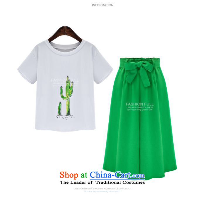 Mr products large 2015 meeting women's summer won 200 catties thick mm short-sleeved T-shirt + integrated stamp with wide-legged pants Kit 0853 two white T+ green trousers 3XL picture, prices, brand platters! The elections are supplied in the national character of distribution, so action, buy now enjoy more preferential! As soon as possible.
