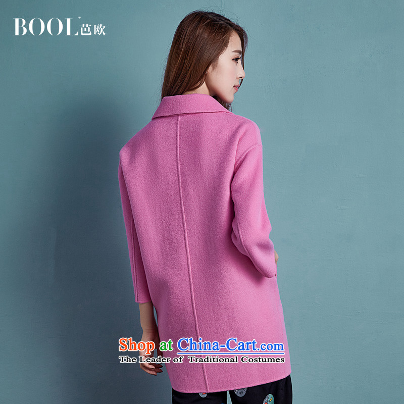 Barbara Euro 2015 Autumn Ms. new long coats gross? Pure Wool manual two-sided matte jacket rosy M, and Europe (BOOL) , , , shopping on the Internet