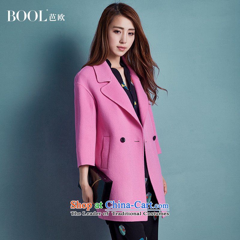 Barbara Euro 2015 Autumn Ms. new long coats gross? Pure Wool manual two-sided matte jacket rosy M, and Europe (BOOL) , , , shopping on the Internet