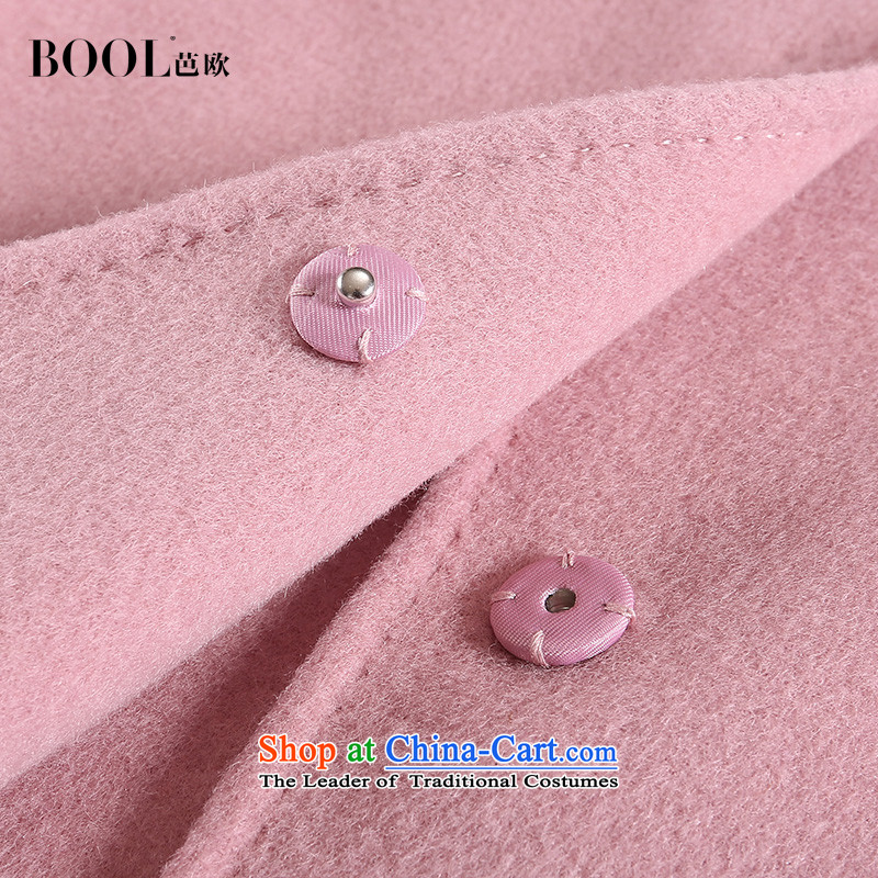 Barbara Euro 2015 Autumn New Pure Wool double-side coats manually long hair that Ms. jacket and pink , M, and Europe (BOOL) , , , shopping on the Internet
