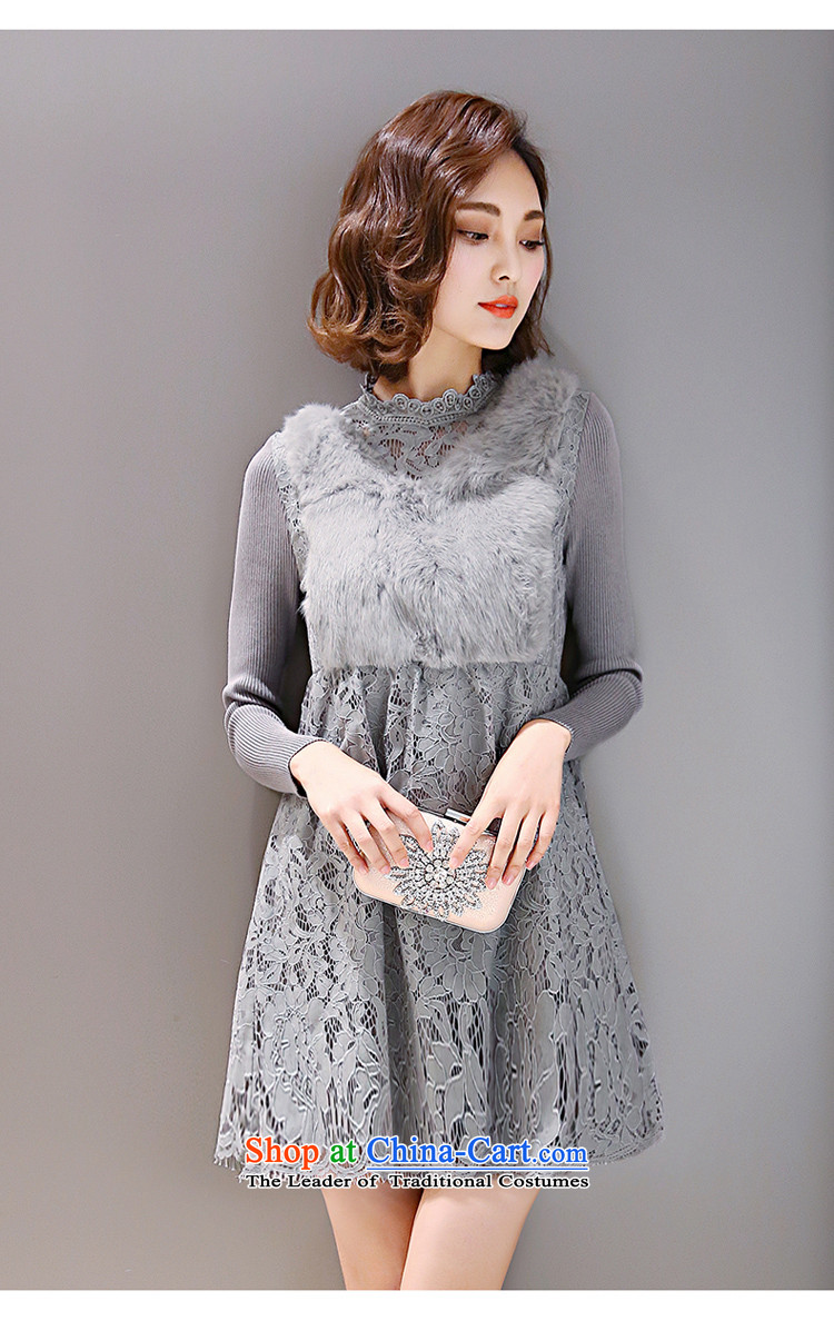 To Van Gogh figure for autumn and winter 2015 Korean version of large numbers of ladies thick sister plus extra thick solid relaxd lint-free dresses D8008 gray color pictures, prices, XXXL brand platters! The elections are supplied in the national character of distribution, so action, buy now enjoy more preferential! As soon as possible.