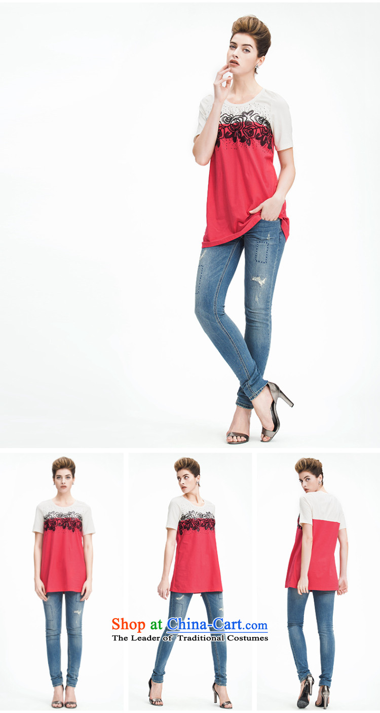 The former Yugoslavia Migdal Code women 2015 Summer new stylish mm thick color blocks stitching T-shirt 952153879 embroidered red 4XL Photo, prices, brand platters! The elections are supplied in the national character of distribution, so action, buy now enjoy more preferential! As soon as possible.