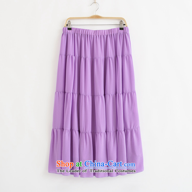 C.o.d. larger female thick MM video thin two kits for summer 2015 new Korean modern pastoral stamp chiffon shirt + upper body long skirt purple 5XL picture, prices, brand platters! The elections are supplied in the national character of distribution, so action, buy now enjoy more preferential! As soon as possible.