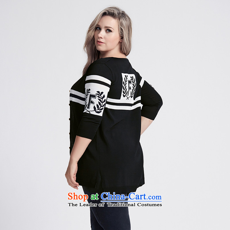 The former Yugoslavia Migdal Code women 2015 Autumn replacing the new mm thick stylish Preppy Stripe Knitted Shirt 953040106 Black XL, Yugoslavia Mak , , , shopping on the Internet