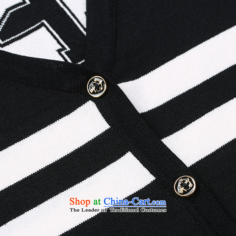 The former Yugoslavia Migdal Code women 2015 Autumn replacing the new mm thick stylish Preppy Stripe Knitted Shirt 953040106 Black XL, Yugoslavia Mak , , , shopping on the Internet