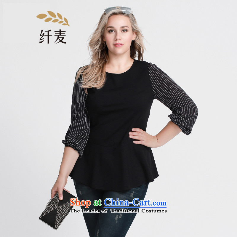The former Yugoslavia Migdal Code women 2015 Autumn replacing new stylish mm thick banding spell checker T-shirt953151012 receive waist5XL black