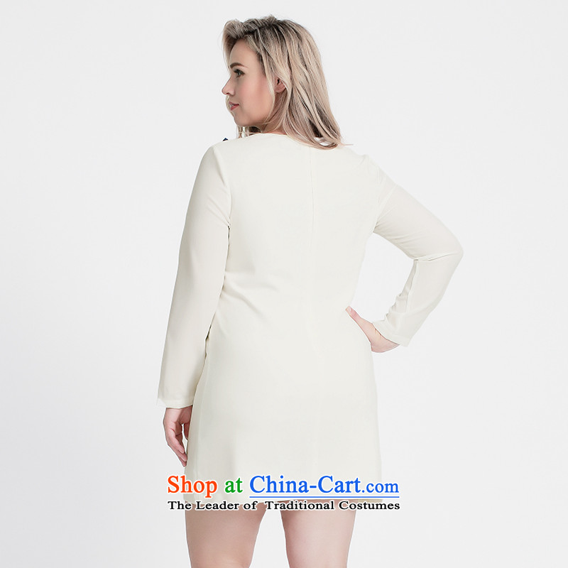 The former Yugoslavia Migdal Code women 2015 Autumn replacing the new mm thick and stylish decorated edging long-sleeved dresses 953101269 White XL, Yugoslavia Mak , , , shopping on the Internet
