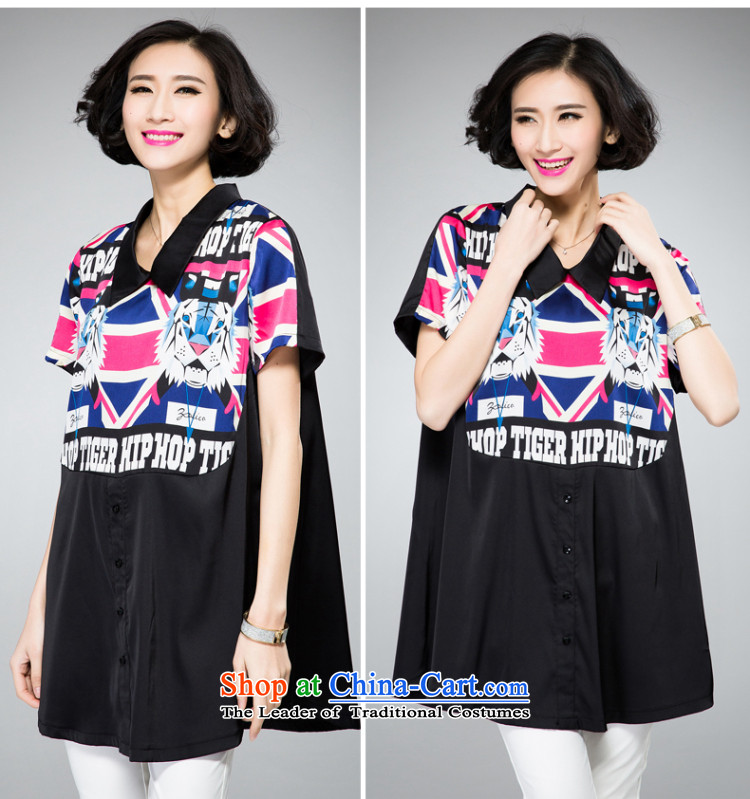 Khao Lak Gigi Lai Cayman xl ladies casual shirts 2015 Summer thick sister new ultra thick, Hin thin layer shirt, long black 4XL Photo, prices, brand platters! The elections are supplied in the national character of distribution, so action, buy now enjoy more preferential! As soon as possible.