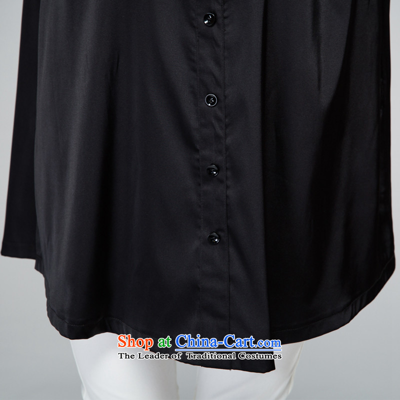 Khao Lak Gigi Lai Cayman xl ladies casual shirts 2015 Summer thick sister new ultra thick, Hin thin layer shirt, long black 4XL, Gigi Lai (KOUZIMAN COE) , , , shopping on the Internet
