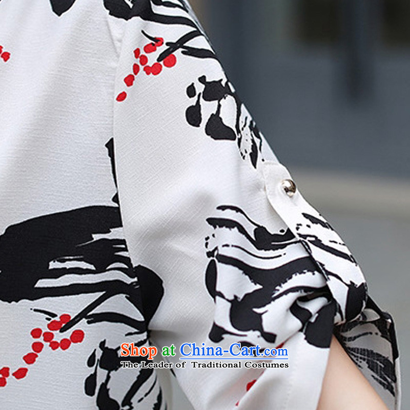 Gwi Tysan 2015 XL Women's Summer new thick mm200 catty stamp A skirt butterfly larger Sau San dresses Z1676 4XL, suit Gwi Tysan shopping on the Internet has been pressed.