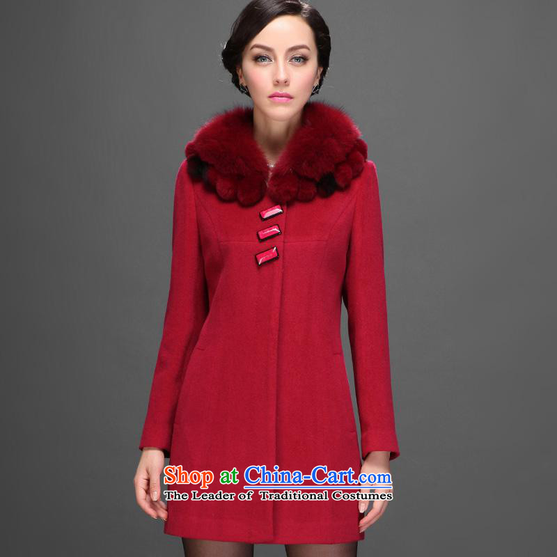 Hengyuan Cheung 2015 New in winter) Older women long woolen coats gross for it? sub-jacket nansan princess red 180/100A/XXXL, Hengyuan Cheung shopping on the Internet has been pressed.