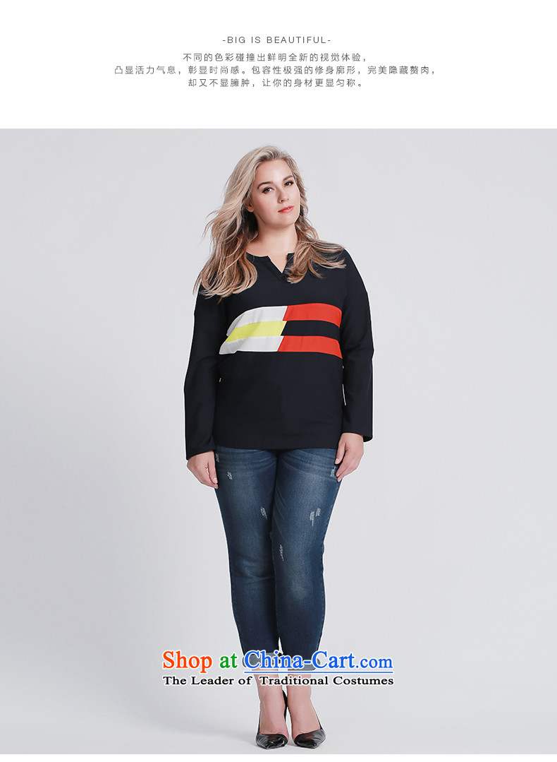 The former Yugoslavia Migdal Code women 2015 Autumn replacing new stylish mm thick banding knocked Small Tri-color T-shirt 953362433 V-Neck  3XL Blue Photo, prices, brand platters! The elections are supplied in the national character of distribution, so action, buy now enjoy more preferential! As soon as possible.