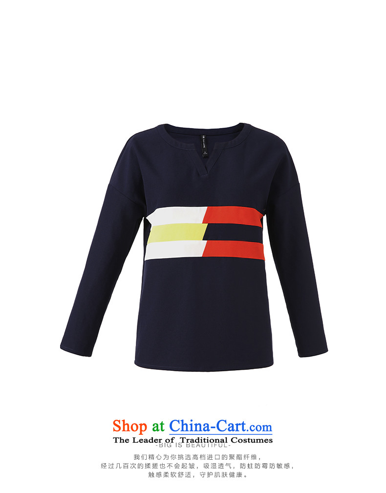 The former Yugoslavia Migdal Code women 2015 Autumn replacing new stylish mm thick banding knocked Small Tri-color T-shirt 953362433 V-Neck  3XL Blue Photo, prices, brand platters! The elections are supplied in the national character of distribution, so action, buy now enjoy more preferential! As soon as possible.