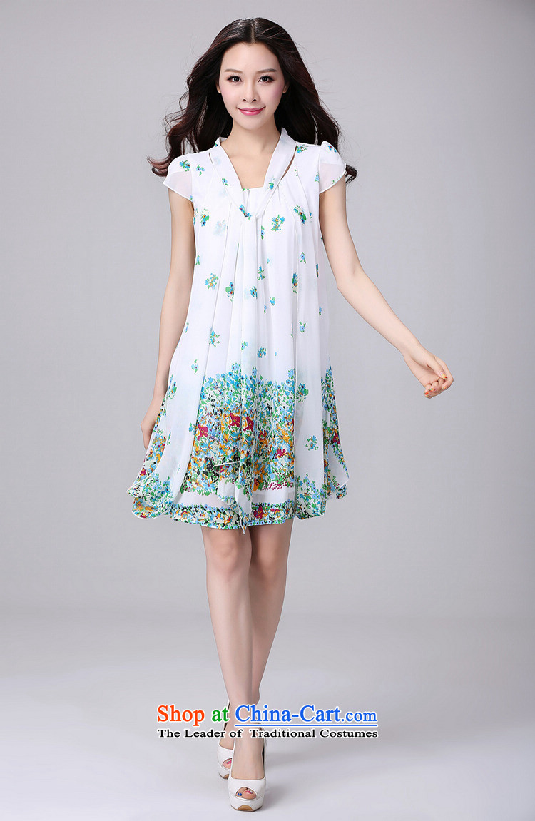 Xl Women 2015 new summer garden casual dress thick mm loose small saika video Sau San thin thick snow woven skirts of sister white flowers to large 4XL 175-190 catty picture, prices, brand platters! The elections are supplied in the national character of distribution, so action, buy now enjoy more preferential! As soon as possible.