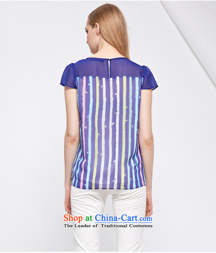 As provided for the NEW Summer 2015 large female lady streaks chiffon XL Graphics thin short-sleeved T-shirt  5XL Blue Photo, 28.7 Price, brand platters! The elections are supplied in the national character of distribution, so action, buy now enjoy more preferential! As soon as possible.