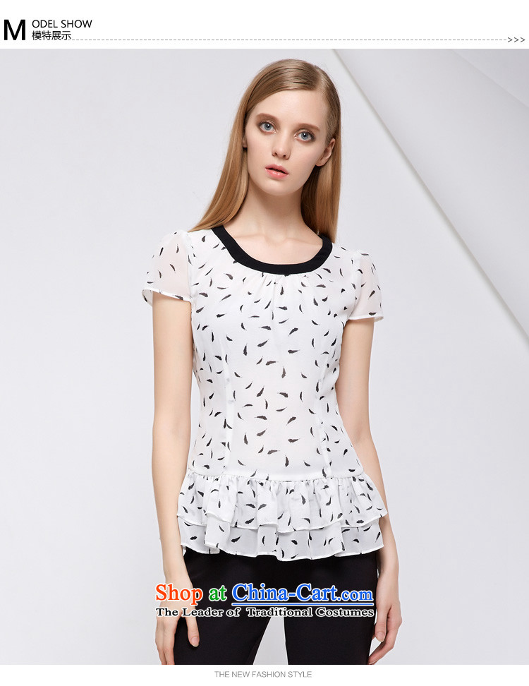 As provided for the NEW Summer 2015 large female fresh small feathers hem video stamp omelet thin short-sleeved T-shirt 2871 white picture, prices, 5XL brand platters! The elections are supplied in the national character of distribution, so action, buy now enjoy more preferential! As soon as possible.