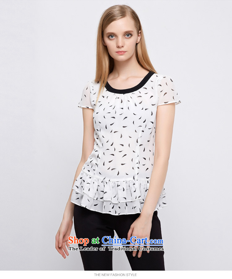 As provided for the NEW Summer 2015 large female fresh small feathers hem video stamp omelet thin short-sleeved T-shirt 2871 white picture, prices, 5XL brand platters! The elections are supplied in the national character of distribution, so action, buy now enjoy more preferential! As soon as possible.