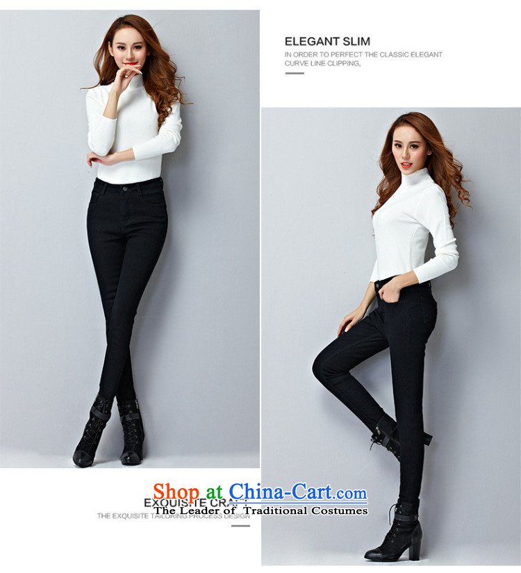 Athena Chu Isabel autumn and winter new 200 catties xl female thick plus 9 female jeans, lint-free cleaning out wearing thin ere graphics warm boots trousers 1349 Black  4XL recommendations 165-180 catty picture, prices, brand platters! The elections are supplied in the national character of distribution, so action, buy now enjoy more preferential! As soon as possible.