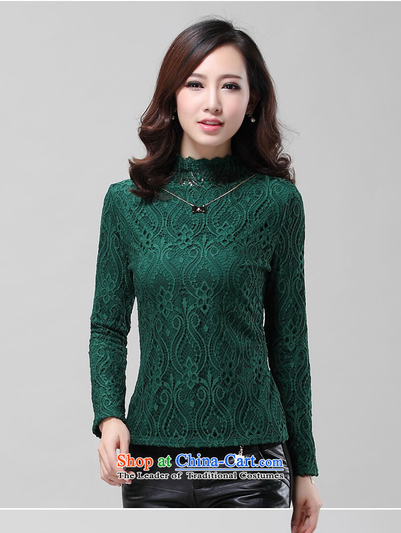 Chechi Connie plus extra thick lace forming the lint-free female 2015 Fall/Winter Collections new Korean version of large numbers of women are long-sleeved shirt SY032 lace wine red XXL picture, prices, brand platters! The elections are supplied in the national character of distribution, so action, buy now enjoy more preferential! As soon as possible.