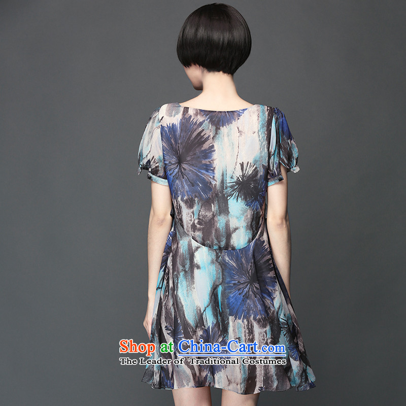 Golden Harvest large population honey economy women for summer to intensify the Korean version of Fat MM ink stamp loose video thin dresses 2902 Violet Grand 3XL Code 160, Overgrown Tomb economy around 922.747 Wire (MENTIMISI honey) , , , shopping on the