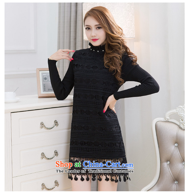 To Van Gogh figure for autumn and winter 2015 new Korean version of large numbers of ladies thick sister plus lint-free Thick coated dresses D8084 female black A XXXL picture, prices, brand platters! The elections are supplied in the national character of distribution, so action, buy now enjoy more preferential! As soon as possible.